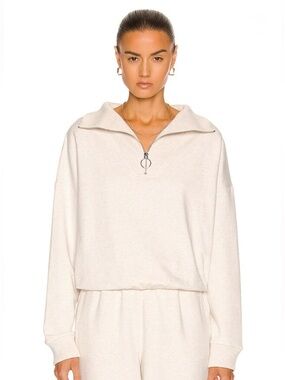 NEW Varley Miller Classic Pullover Sweater in Ivory Size Small